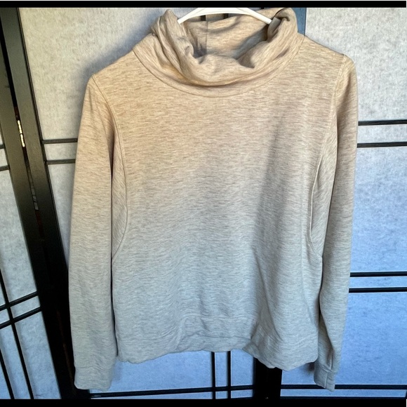 Avia Oatmeal Sweatshirt Sweater Running Athletic Long Sleeve Shirt Large Girls - Picture 1 of 5